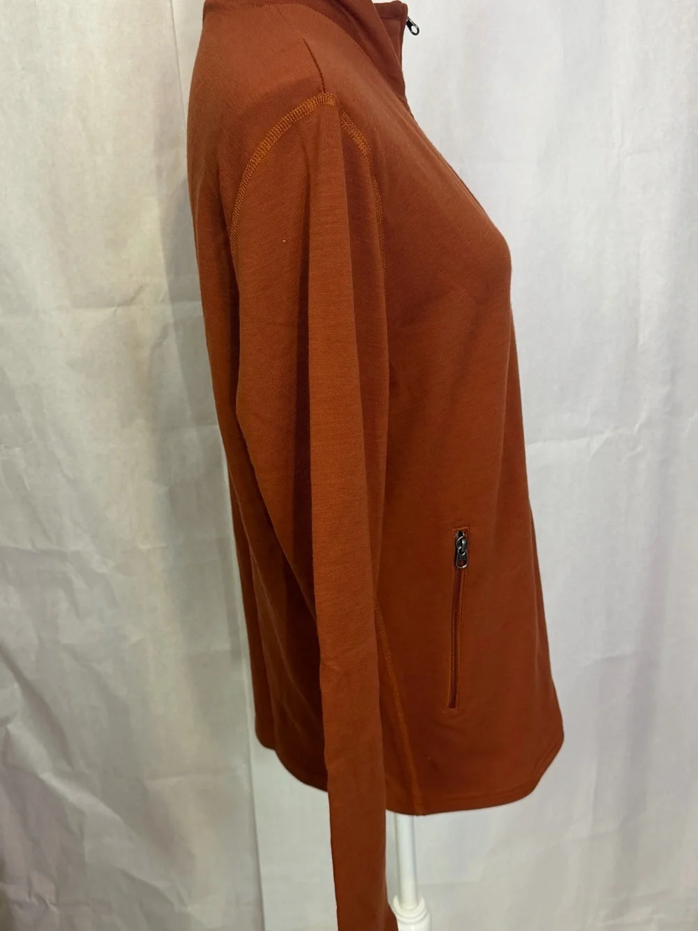 The North Face Men’s Zip-Up Fleece Sweater - Rust Orange